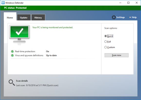 Как отключить уведомления от Защитника Windows в Windows 10